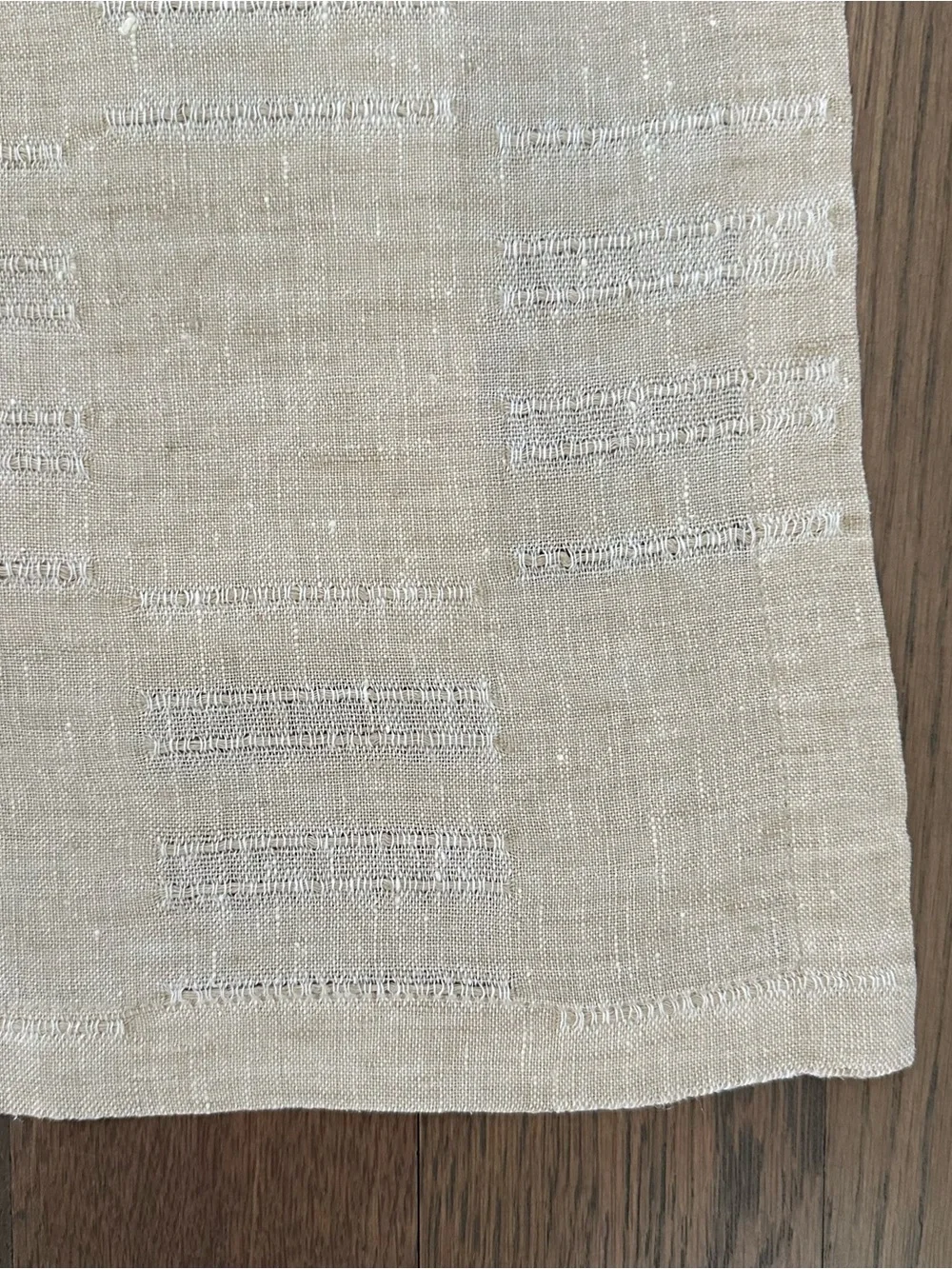 Matouk Set of 4 Linen Variegated Heavyweight Linen Napkins Beige / Cream 20